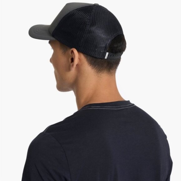 NEW Vuori Inspired Foam Trucker Hat Vintage Charcoal Unisex Athleisure Snapback - Picture 3 of 15